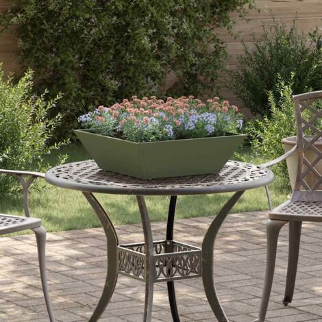 vidaXL Cache-pot de jardin Vert olive 50 x 50 x 15 cm