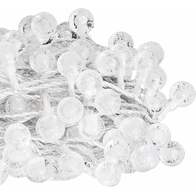 

Cadena de luces de hadas de globo 8 funciones 20 m blanco frío - Blanco - Vidaxl
