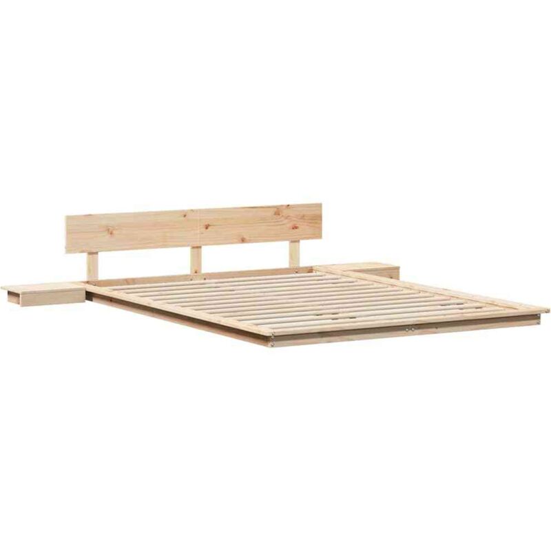 Cadre de lit Marron 140 x 200 cm bois Vidaxl