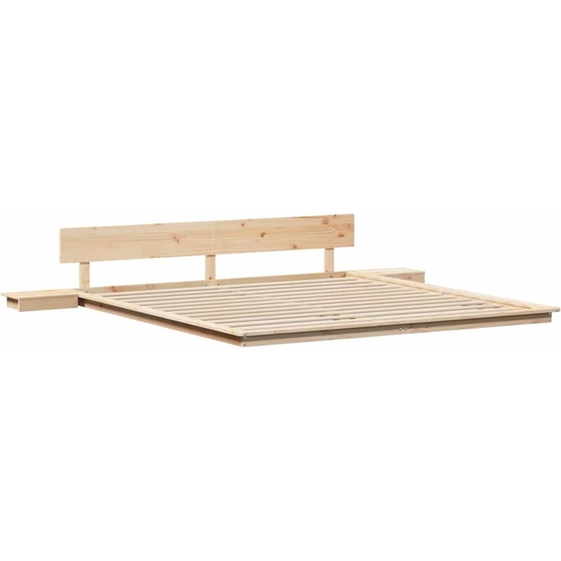 Cadre de lit Marron 200 x 200 cm bois Vidaxl
