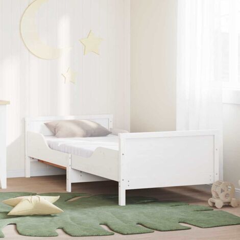 vidaXL Cadre de lit avec matelas extensible Blanc 80 x 200 cm