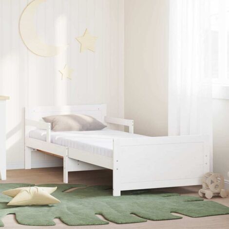 vidaXL Cadre de lit avec matelas extensible Blanc 80 x 200 cm