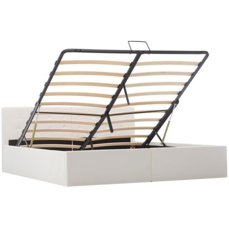 vidaXL Cadre de lit avec rangement hydraulique Similicuir 160x200 cm