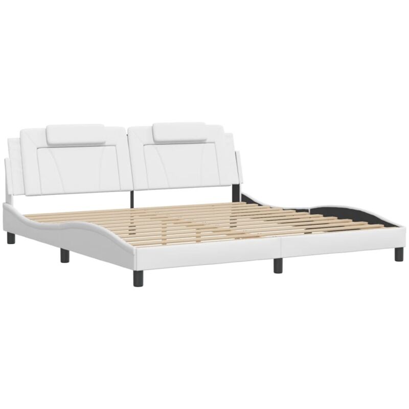 Vidaxl - Cadre de lit sans matelas blanc 200x200 cm similicuir