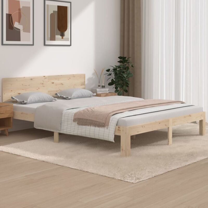 Cadre de lit sans matelas 150x200 cm Vidaxl