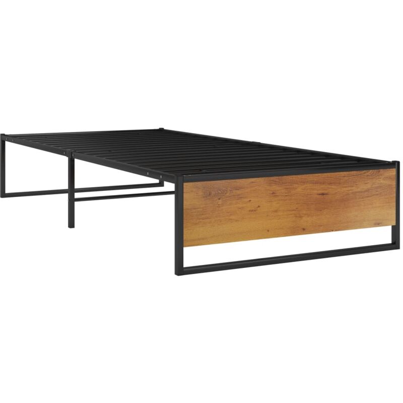 Vidaxl - Cadre de lit Noir Métal 90x200 cm