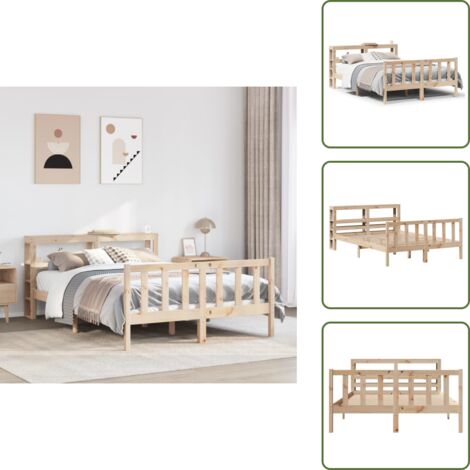 vidaXL Cadre de lit sans matelas 140x200 cm bois massif de pin