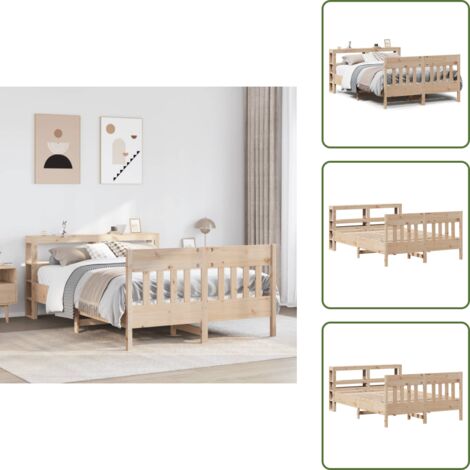vidaXL Cadre de lit sans matelas 140x200 cm bois massif de pin