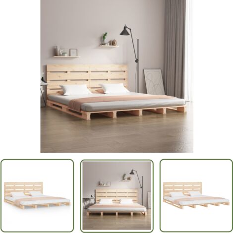 vidaXL Cadre de lit sans matelas 140x200 cm bois massif de pin