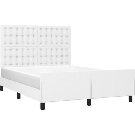 vidaXL Cadre de lit sans matelas blanc 140x200 cm similicuir
