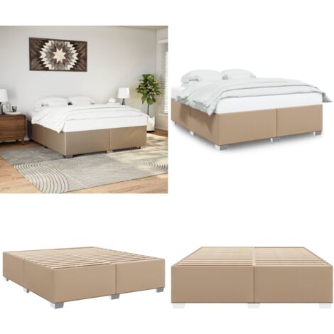vidaXL Cadre de lit sans matelas cappuccino 180x200 cm similicuir