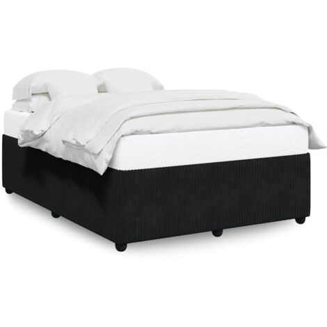 vidaXL Cadre de lit sans matelas noir 160x200 cm velours