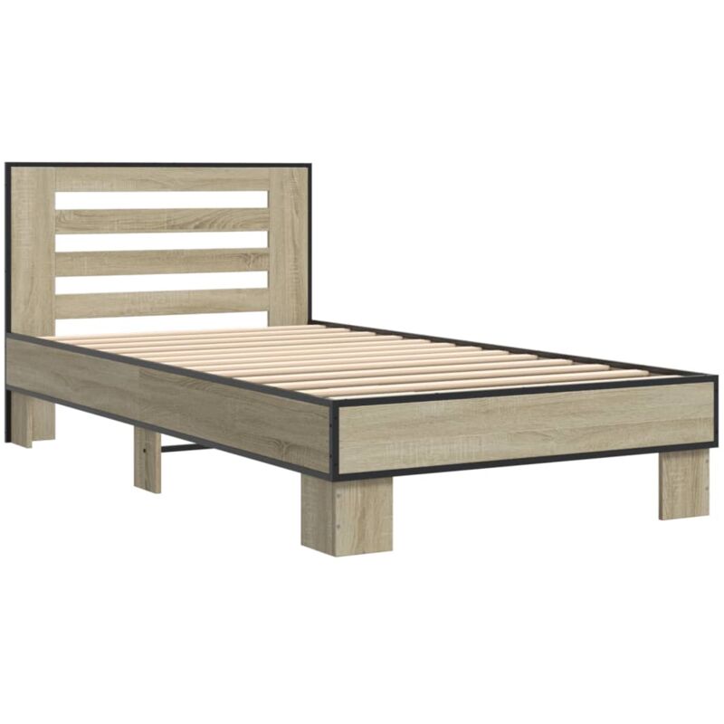 Vidaxl - Cadre de lit sans matelas chêne sonoma 90x200 cm