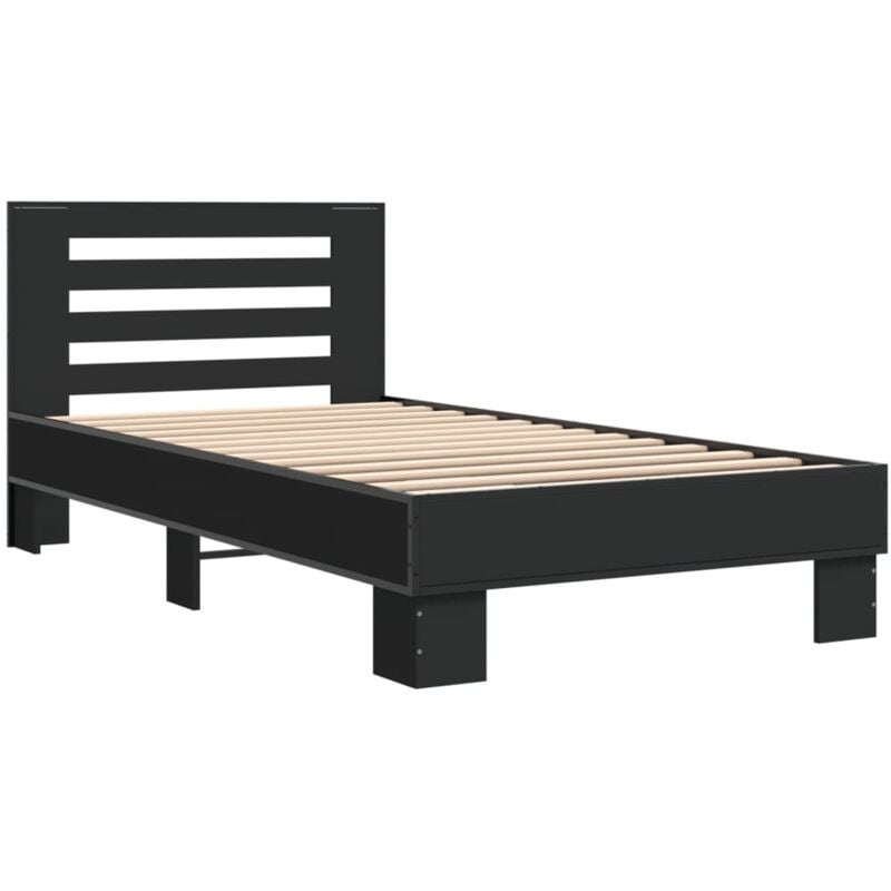 Cadre de lit sans matelas noir 90x190 cm vidaXL