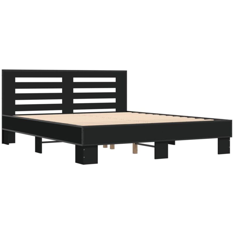 Vidaxl - Cadre de lit sans matelas noir 160x200 cm