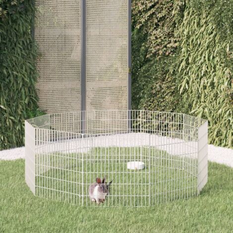 Vidaxl – Cage à lapin 10 panneaux 54x60 cm – Fer galvanisé durable – Configuration personnalisable – Espace sécurisé pour animaux - vidaXL829119