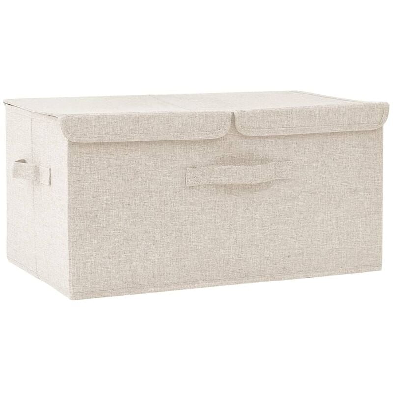 

Caja de almacenaje tela crema 50x30x25 cm - Crema - Vidaxl