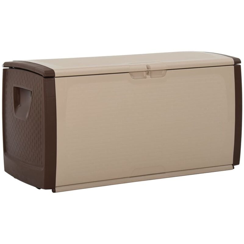 

vidaXL Caja de almacenamiento beige y marrón 122x56x63 cm - Marrón