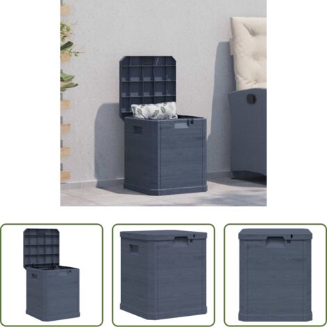 vidaXL Caja de almacenamiento exterior -  Caja de almacenamiento de jardín 90 L gris antracita