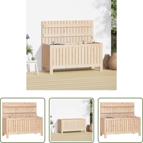 vidaXL Caja de jardín -  Caja de almacenaje jardín madera maciza de pino 108x42,5x54 cm