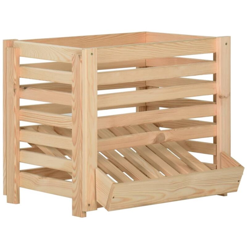 

Caja para patatas madera maciza de pino 60x40x50 cm - Marrón - Vidaxl