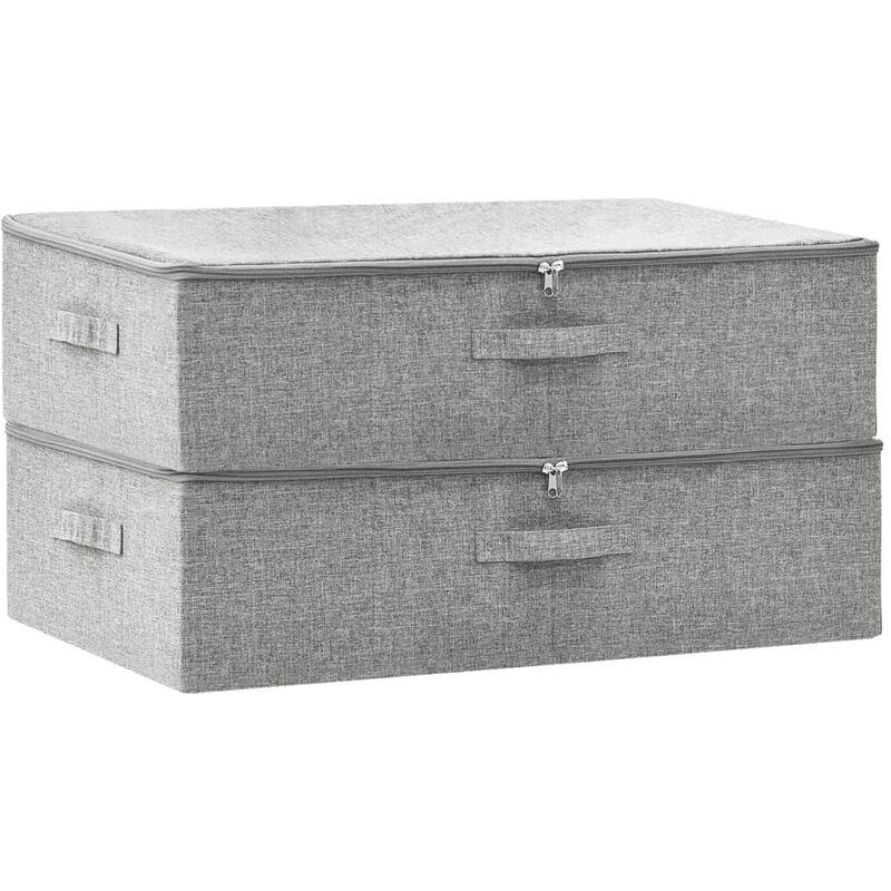 

Cajas de almacenaje 2 uds tela gris 70x40x18 cm - Gris - Vidaxl