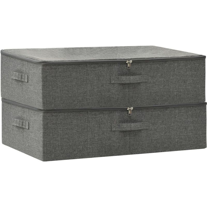 

Cajas de almacenaje 2 uds tela gris antracita 70x40x18 cm - Antracita - Vidaxl