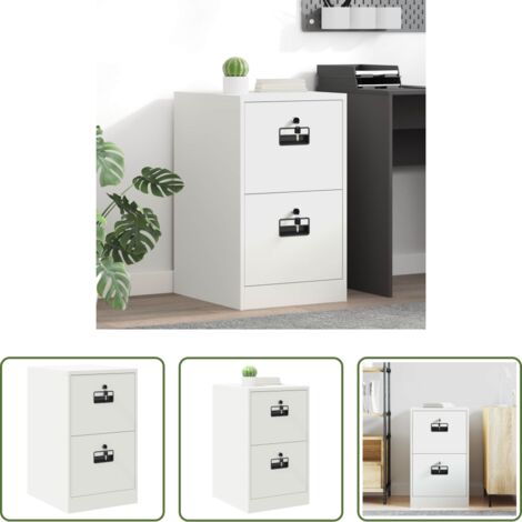 vidaXL Cajón con cerradura -  Mueble archivador 44 x 50 x 74,5 cm Acero Laminado en Frío