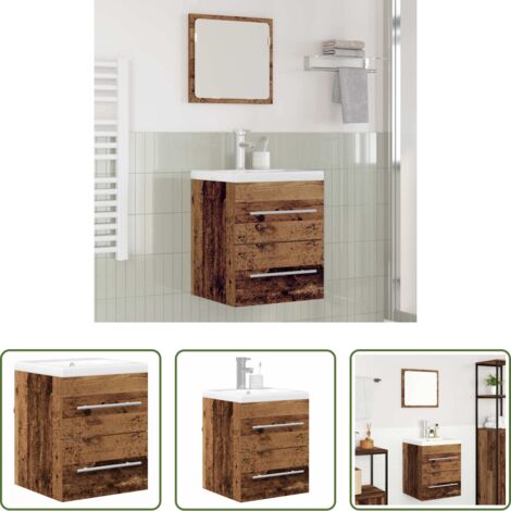 vidaXL Cajón de baño -  Gabinete de Lavabo para Baño con cajón Marrón 42 x 39 x 52 cm