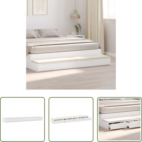 vidaXL Cajón de madera -  Cajones de cama 200 x 36,5 x 16,5 cm Madera de ingeniería