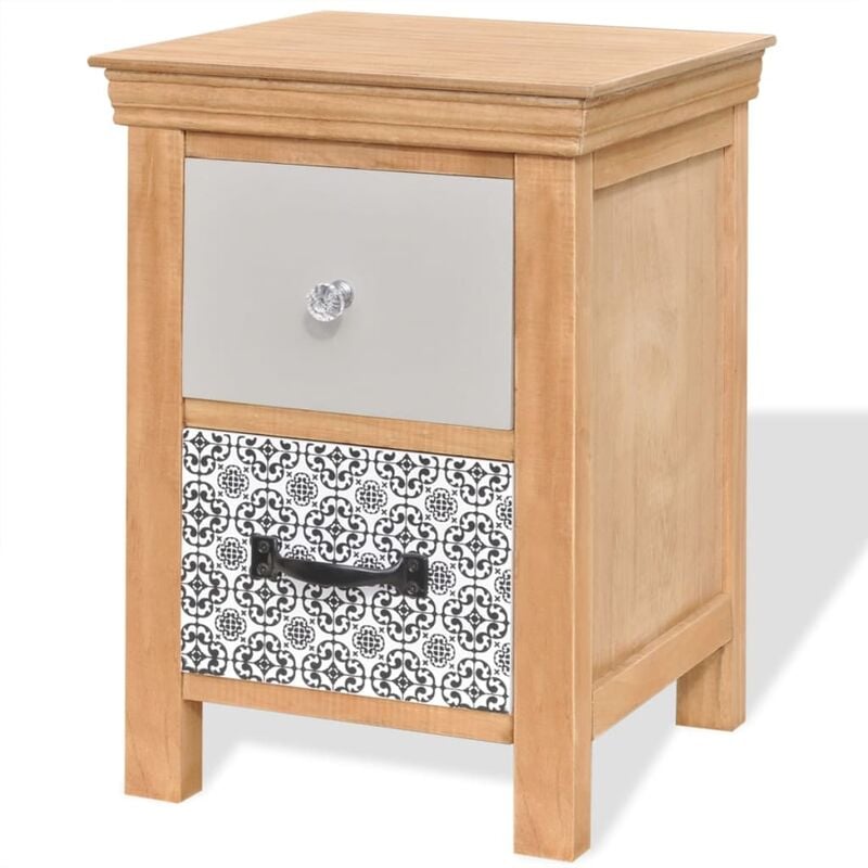 

vidaXL Mueble de cajones de madera maciza 34x34x46 cm - Marrón