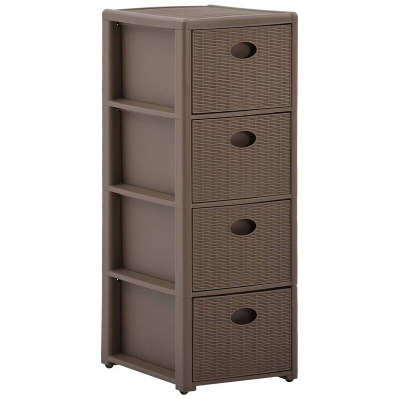 

Cajonera de 4 cajones madera gris taupe 30x40x80 cm - Gris Topo - Vidaxl