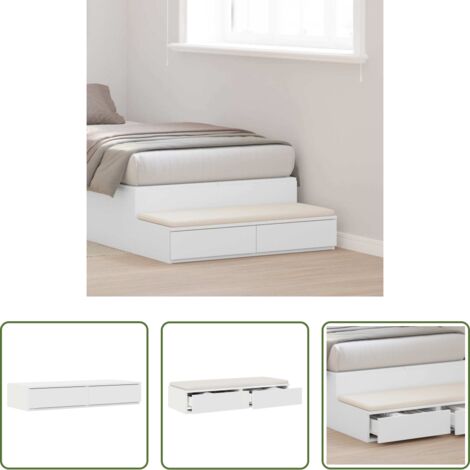 vidaXL Cajones de madera -  Cajones de cama 75 x 36,5 x 16,5 cm Madera de ingeniería