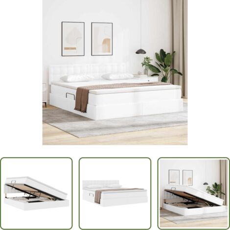 vidaXL Cama con cabecero -  Cama con almacenamiento y colchón con colchón Puro 180 x 200 cm