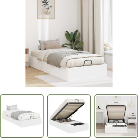 vidaXL Cama con mecanismo de elevación -  Estructura de Cama Ottoman 80,5 x 200 cm Madera de ingeniería