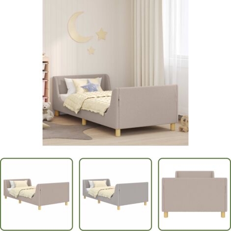 vidaXL Cama de madera -  Cama para niños con cabecero Gris Claro 80 x 200 cm