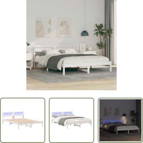 vidaXL Cama de pino -  Estructura de cama 150 x 200 cm Madera de pino macizo