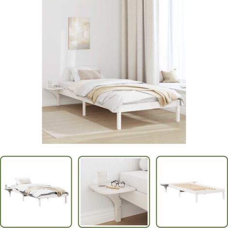 vidaXL Cama de pino -  Estructura de cama 90 x 200 cm Madera de pino macizo