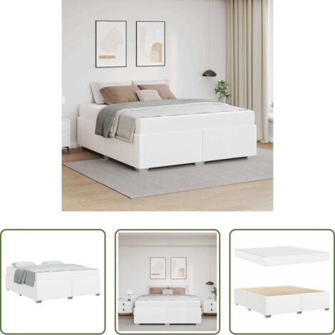 vidaXL Cama de tela -  Estructura de cama con colchón 180 x 200 cm tela