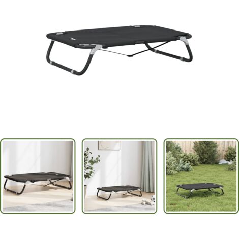 vidaXL Cama elevada para perros -  Cama para perros plegable tela oxford y acero gris antracita