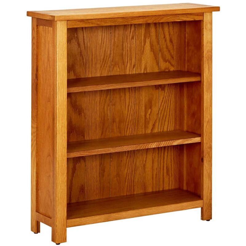 

vidaX Estantería de 3 niveles de madera maciza de roble 70x22,5x82 cm - Marrón