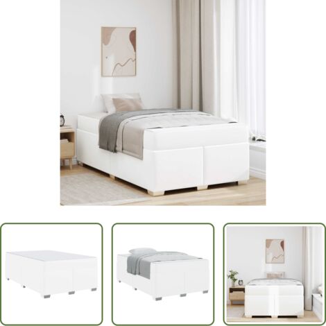 vidaXL Cama matrimonial -  Estructura de cama con colchón 120 x 190 cm tela