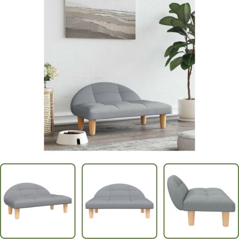 vidaXL Cama para mascotas -  Cama para perros de tela gris claro 70x52x30 cm