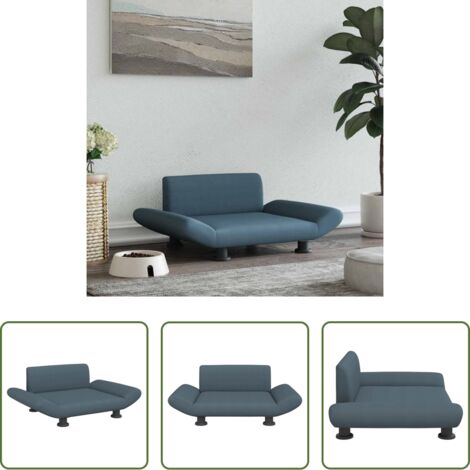 vidaXL Cama para mascotas -  Cama para perros de tela gris oscuro 70x45x28 cm