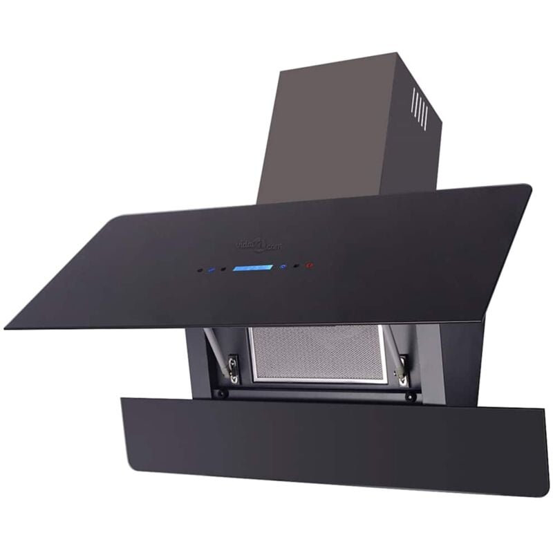

vidaXL Campana extractora con pantalla táctil negro 900 mm - Negro