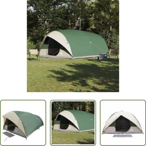 vidaXL Campeggio -  Tenda tunnel con tetto Verde 500 x 348 x 200 cm taffetà