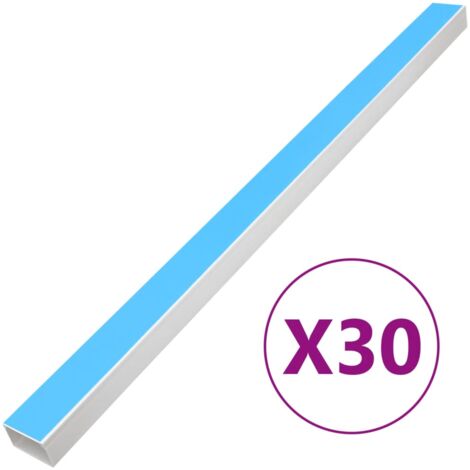 vidaXL Canalina per Cavi Autoadesiva 50x25 mm 30 m in PVC