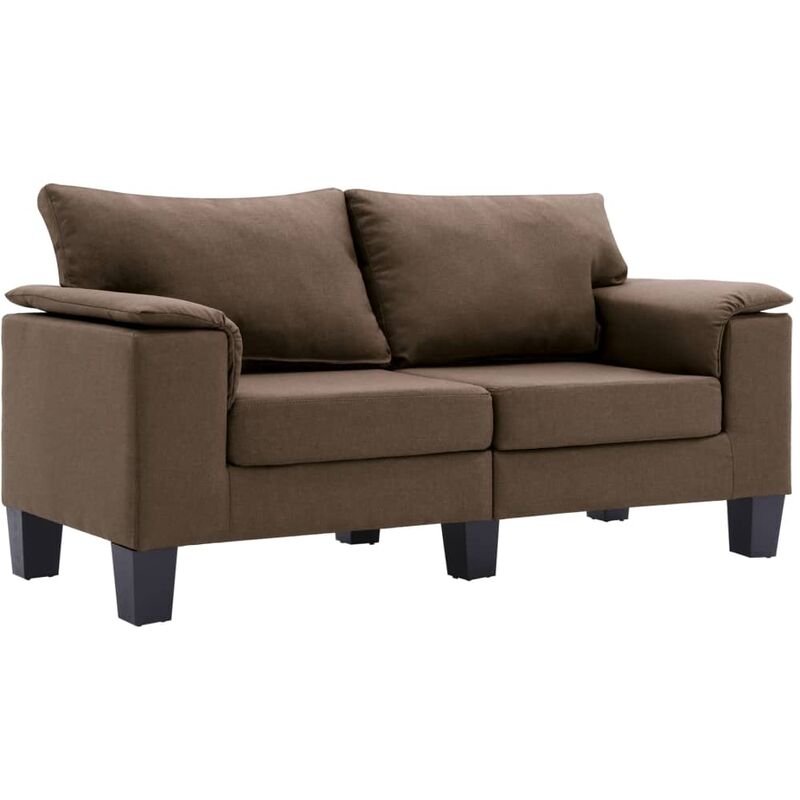 Canapé Tissu 2 Places Marron