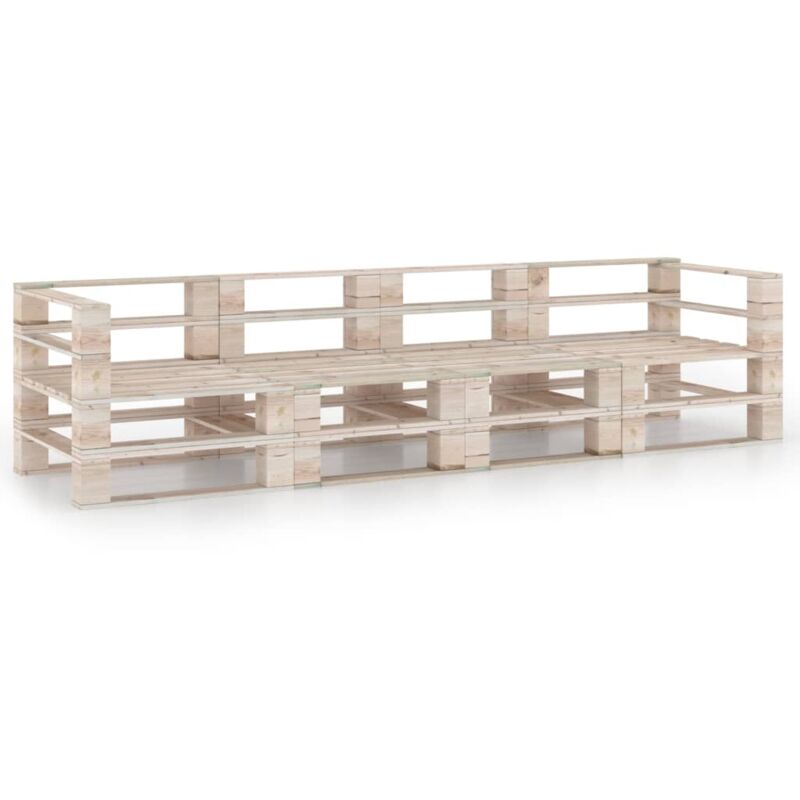 Canapé palette à 4 places de jardin Bois de pin