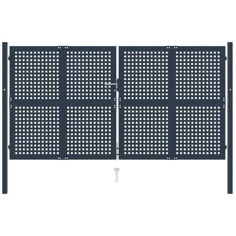 

Cancela de jardín de acero gris antracita 306x225 cm - Antracita - Vidaxl
